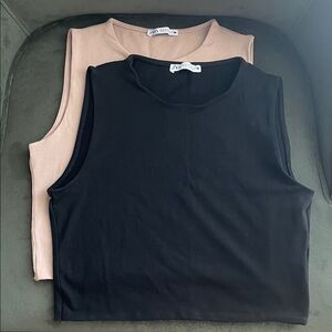 Zara Women's Beige Tank Top